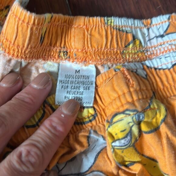 Cotton Pajama Pants - Banana Peels - Stretch Waist (No Drawstring) Pockets - Picture 5 of 5